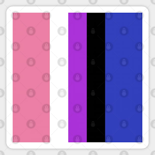 Proud Gender Fluid Pride Flag (Proud LGBTQ+ Community Pride Flag) Magnet by Teeworthy Designs